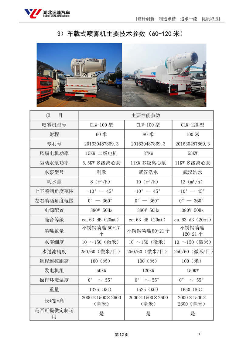 16噸東風(fēng)T5多功能抑塵車資料（圓罐、60-120米霧炮）(圖6)